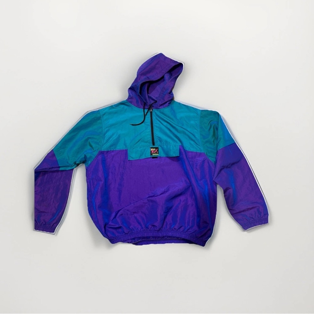 Vintage Surf Style Teal and Purple Jacket 90’s